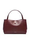 Loulou De Saison Cary Leather Tote Bag In Burgundy