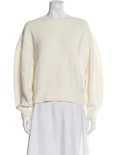 Pre-owned Loulou De Saison Cashmere Bateau Neckline Sweater W/ Tags In Neutral