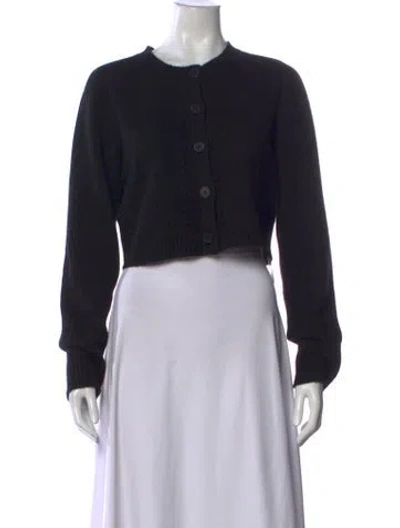 Pre-owned Loulou De Saison Cashmere Crew Neck Sweater In Black