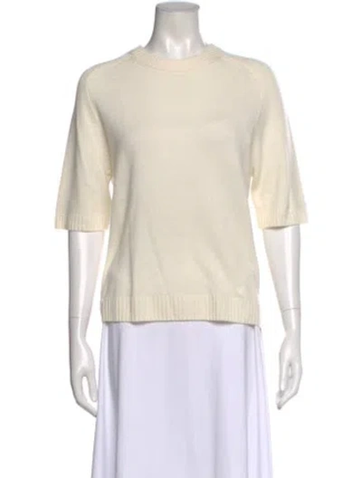 Pre-owned Loulou De Saison Cashmere Crew Neck Sweater In Neutral