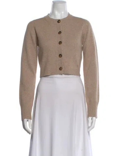 Pre-owned Loulou De Saison Cashmere Crew Neck Sweater In Neutral