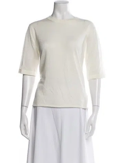 Pre-owned Loulou De Saison Cashmere Crew Neck Top In Neutral