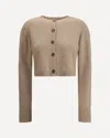 Loulou De Saison Cashmere Crop Cardigan In Neutral