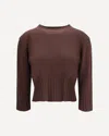 Loulou De Saison Cashmere Cropsweater In Brown