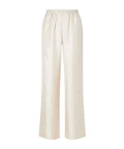 Loulou De Saison Alera Silk Wide-leg Pants In Neutrals