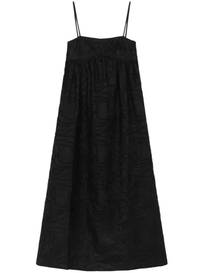Loulou De Saison Cavola Silk Dress In Black