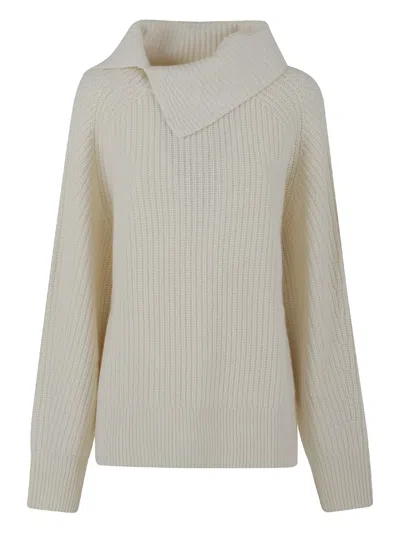 Loulou De Saison Cecil Collar Sweater In White