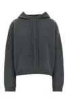 Loulou De Saison Charcoal Cashmere Oversize Sarla Sweater In Gray