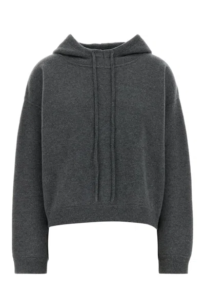 Loulou De Saison Charcoal Cashmere Oversize Sarla Sweater In Gray