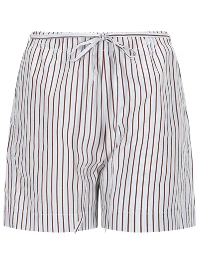 Loulou De Saison Chic Cotton Mini Shorts For Women In Multi