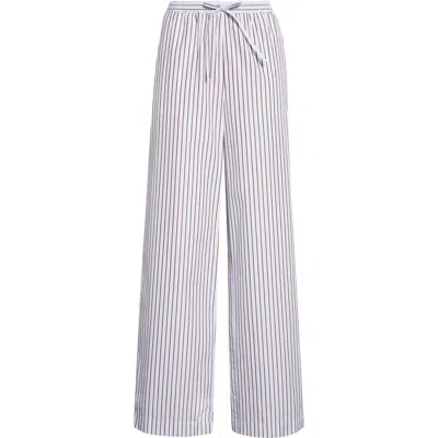Loulou De Saison Cisco Stripe Cotton Poplin Drawstring Pants In Multi