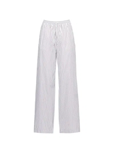 Loulou De Saison Relaxed Wide-leg Trousers With Vertical Stripes In Multi