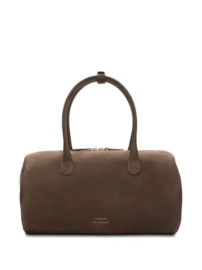 Loulou De Saison Claus Cylindric Shoulder Bag In Brown