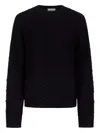 Loulou De Saison Cleidy Crochet 3d Motif Sweater In Black