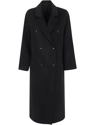 Loulou De Saison Double-breasted Coat In Black
