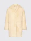 Loulou De Saison Ruben Spread-collar Lamb-fur Coat In Yellow