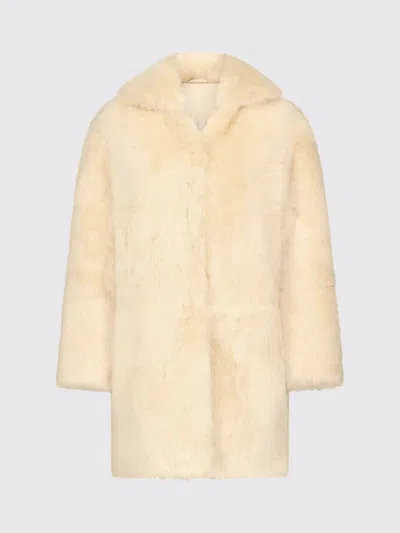 LOULOU DE SAISON FUR COAT LOULOU DE SAISON WOMAN COLOR BUTTER,H70623152