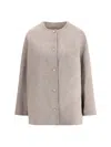 Loulou De Saison Wool Short Coat In Gray