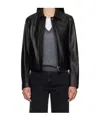 Loulou De Saison Collared Leather Jacket In Black