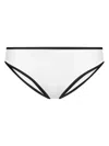 Loulou De Saison Contrast-trim Bikini Bottom In White