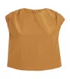 Loulou De Saison Cotton-silk Cosma Top In Brown