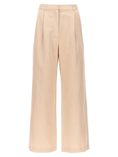 Loulou De Saison Cotton-linen Blend Trousers In Neutral