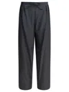 Loulou De Saison Cove Lds Trousers Grey In Blue