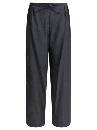 Loulou De Saison Cove Lds Trousers Grey In Gray