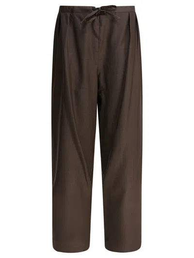 Loulou De Saison "cove Lds" Pants In Brown