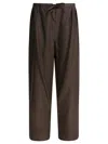 Loulou De Saison Drawstring Trousers In Brown