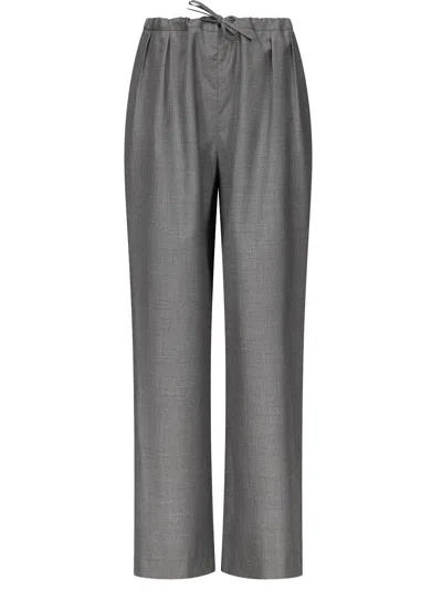 Loulou De Saison Cove Pants Woman Anthracite In Gray