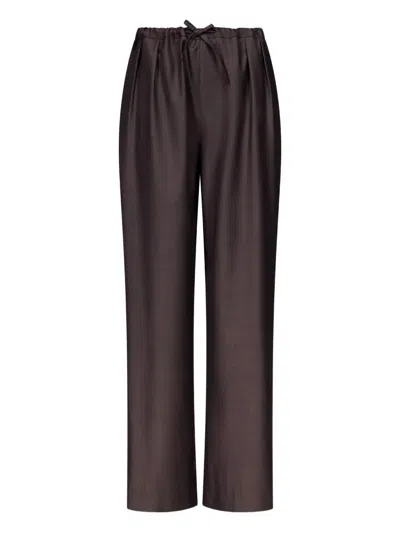 Loulou De Saison Cove Trousers In Brown