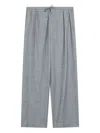 Loulou De Saison Gray Wide Pants With Drawstring In Grey
