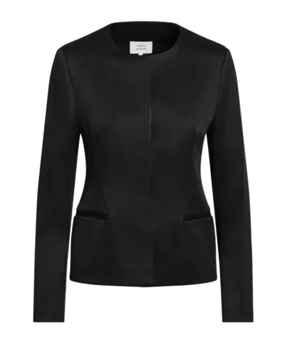 Loulou De Saison Crew Neck Casual Jacket In Black