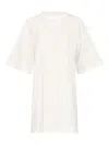 Loulou De Saison Crew-neck Drop-shoulder T-shirt In White