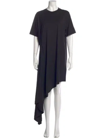 Pre-owned Loulou De Saison Crew Neck Mini Dress In Blue