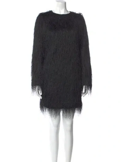Pre-owned Loulou De Saison Crew Neck Mini Dress W/ Tags In Gray