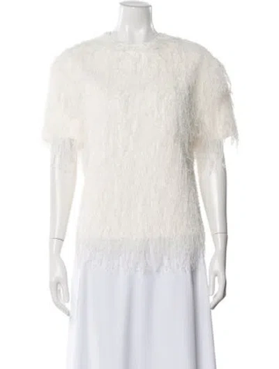 Pre-owned Loulou De Saison Crew Neck Short Sleeve Top In Neutral