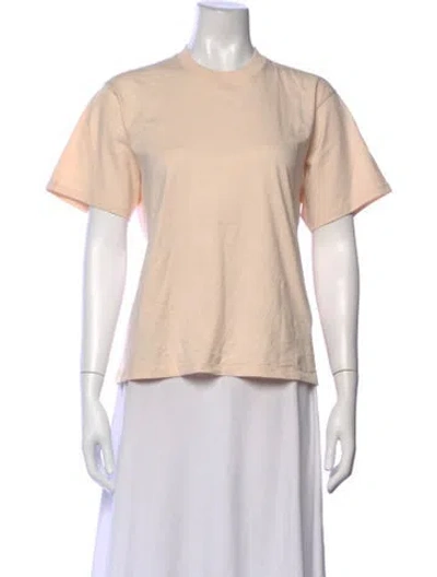 Pre-owned Loulou De Saison Crew Neck Short Sleeve T-shirt In Neutrals/pink