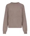 Loulou De Saison Bruzzi Lds Taupe Melange Sweater In Brown