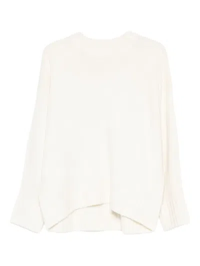 Loulou De Saison Crew-neck Sweater In White