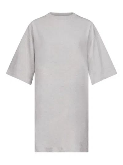 Loulou De Saison Crew-neck T-shirt Mini Dress In Gray