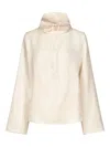 Loulou De Saison Cyna Drawstring-neck Top In Neutral