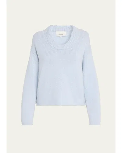 Loulou De Saison Derry Cashmere Scoop-neck Sweater In Blue