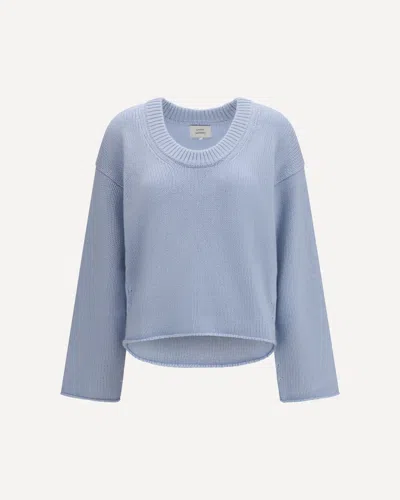 Loulou De Saison Derry Lsd U Neck Cashmere Sweater In Light Blue