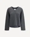 Loulou De Saison Derry Cashmere U-neck Sweater In Gray