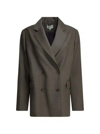 Loulou De Saison Donau Double-breasted Blazer In Black