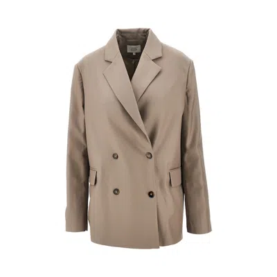 Loulou De Saison 'donau Lds' Double-breasted Jacket In Brown