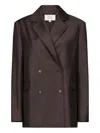 Loulou De Saison Donau Lds Tailored Jacket Clothing In Brown