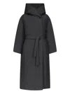 Loulou De Saison Doris Lds Hooded Quilted Coat In Black